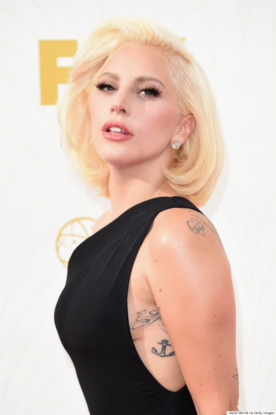 LOS ANGELES, CA - SEPTEMBER 20: Singer Lady Gaga attends the 67th Annual Primetime Emmy Awards at Microsoft Theater on September 20, 2015 in Los Angeles, California. (Photo by Jason Merritt/Getty Images)